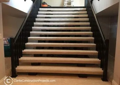 double wide custom stairs built by clarke construction projects