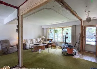 Open concept floor plan