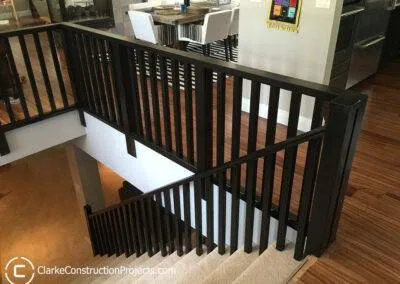 custome stair railings by clarke construction project