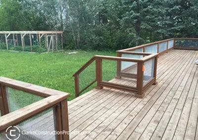 extra large deck built by clarke construction projects