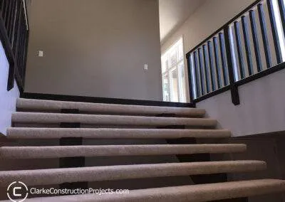 new basement stairs built by clarke construction projects