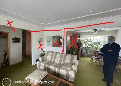 remove interior walls to create an open concept