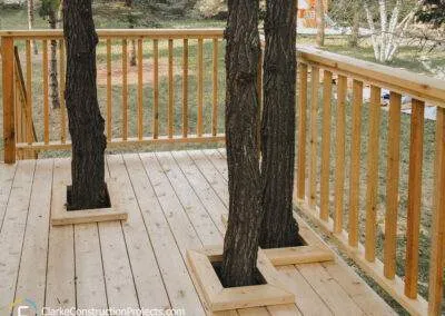Treehouse deck built by clarke construction projects