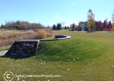 in-ground fire pit buiilt by clarke construction projects