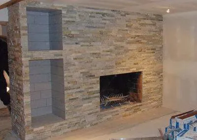 new fireplace built by clarke construction projects