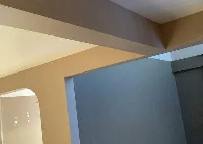 beam installation for open concept floor plan