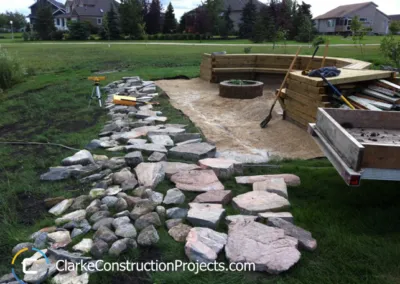 bedrock for custom firepit area