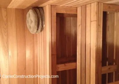 cedar sauna construction