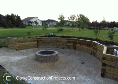 custom firepit in progress