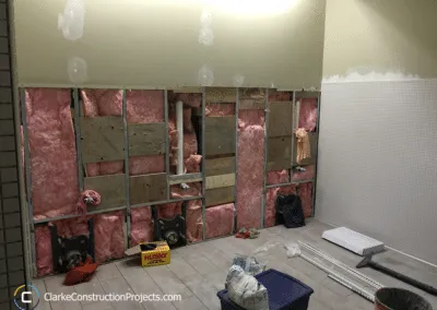 demolition of old washroom