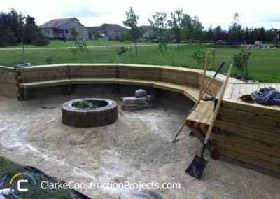 excavating for firepit area