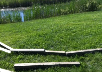 firepit view of golf course