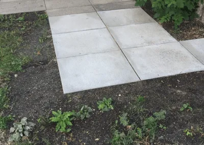 outdoor sidewalk installation