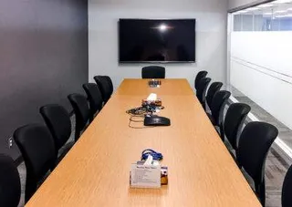 board room with tv